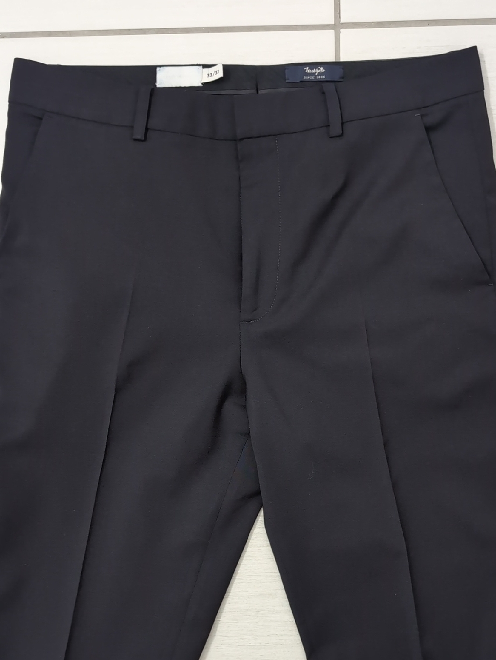 Club Monaco Navy Wool Trousers - Picture 2 of 5